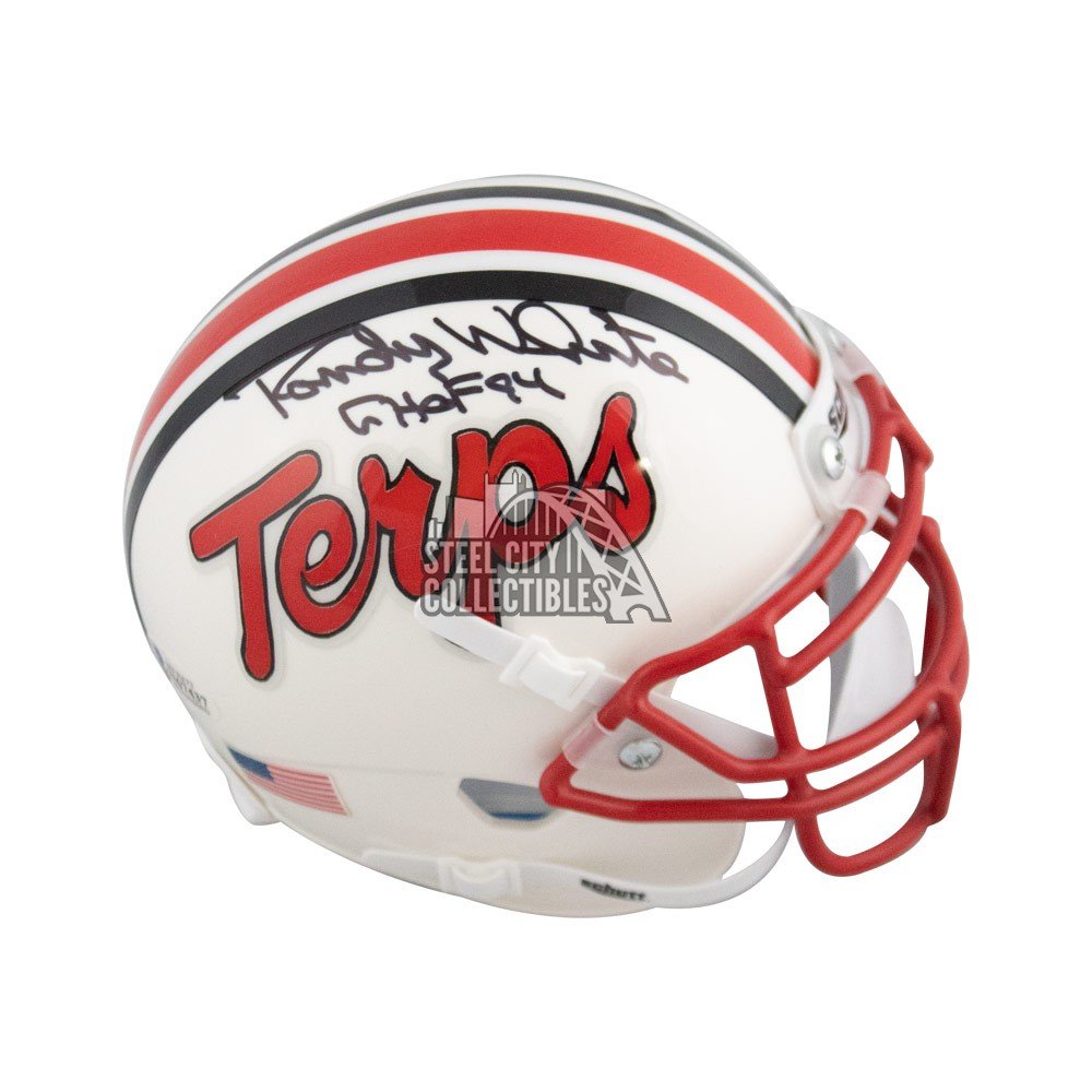 Randy White Chof 94 Autographed Maryland Terrapins Mini Football Helmet Bas Coa