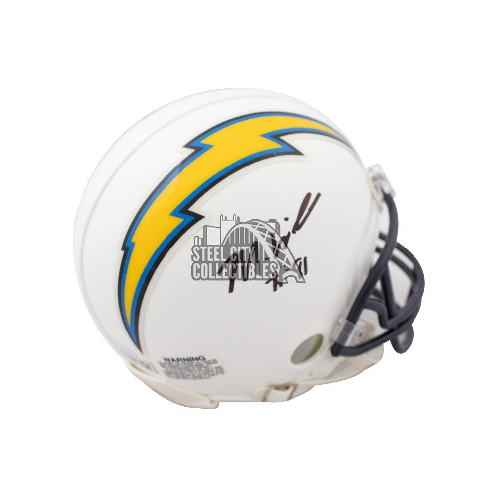 MIKE WILLIAMS SIGNED LOS ANGELES CHARGERS COLOR RUSH FOOTBALL MINI HELMET  COA