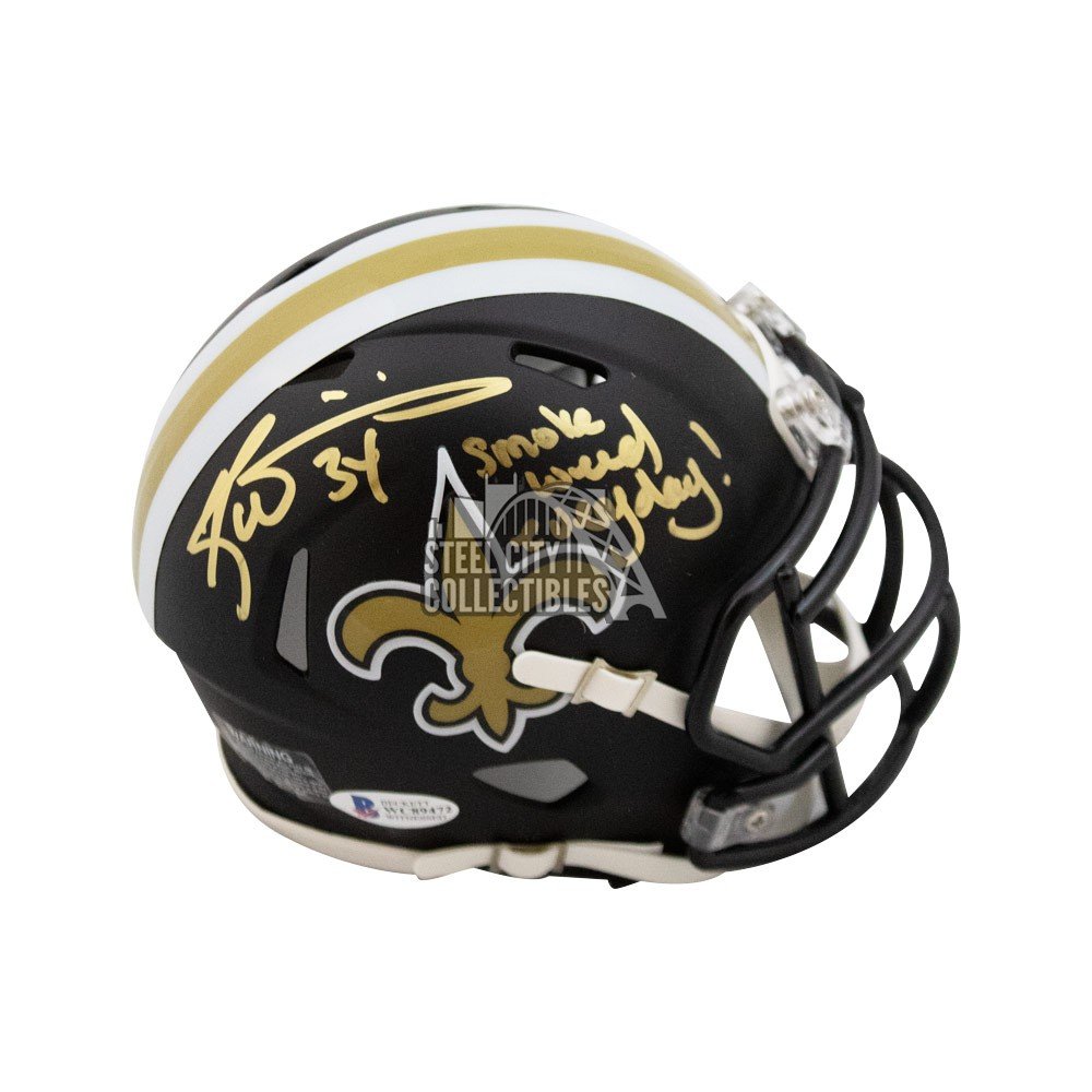 Ricky Williams 4:20 Autographed New Orleans Saints Black Football