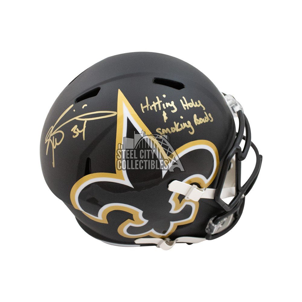 Ricky Williams 4:20 Autographed New Orleans Saints Black Football - JSA COA