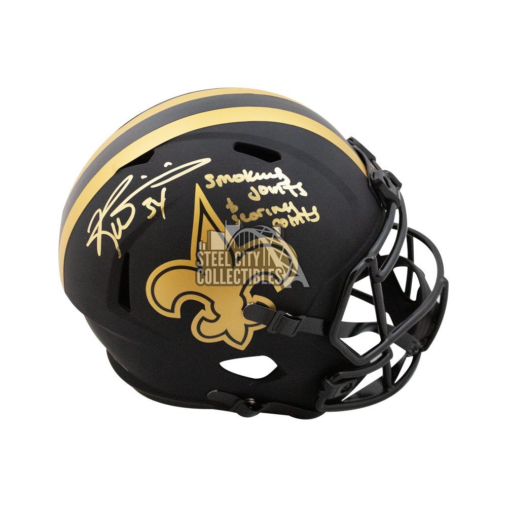 Ricky Williams 4:20 Autographed New Orleans Saints Black Football