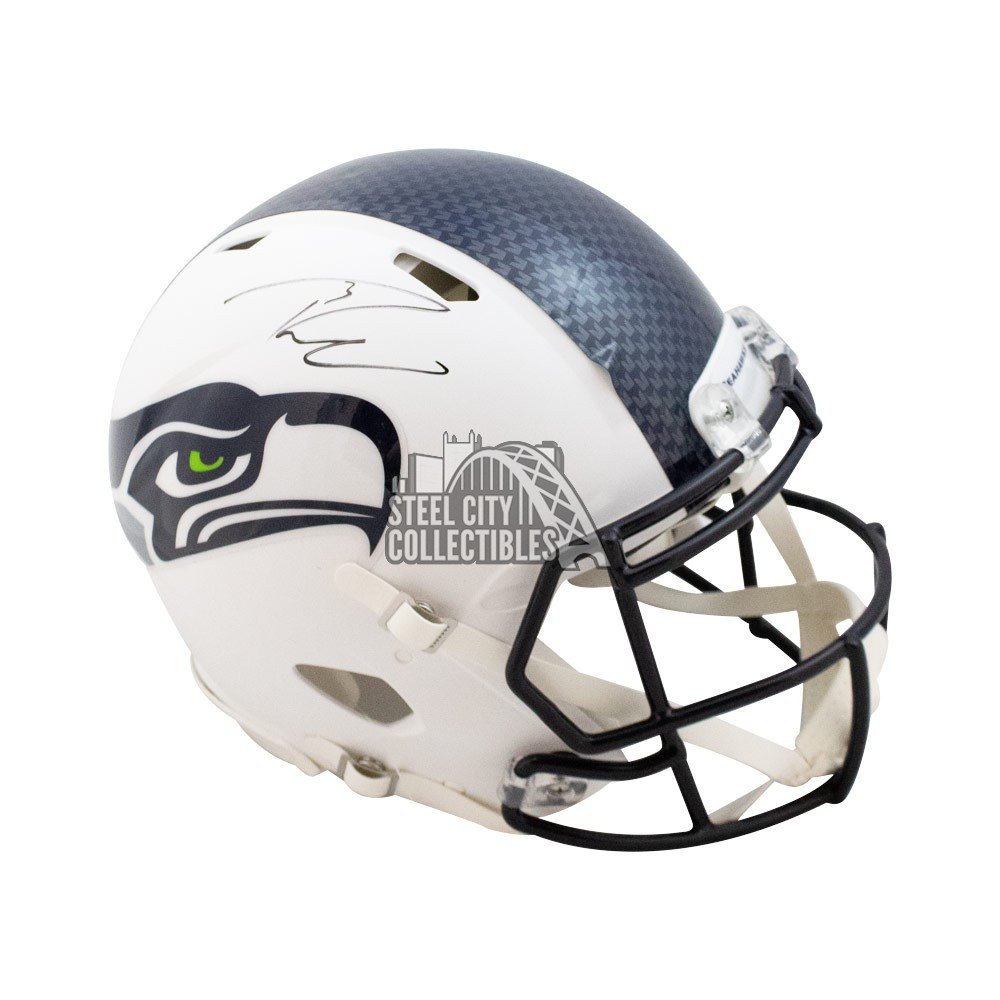 Jacob Hollister Signed Seahawks Matte White Mini Helmet w/JSA COA