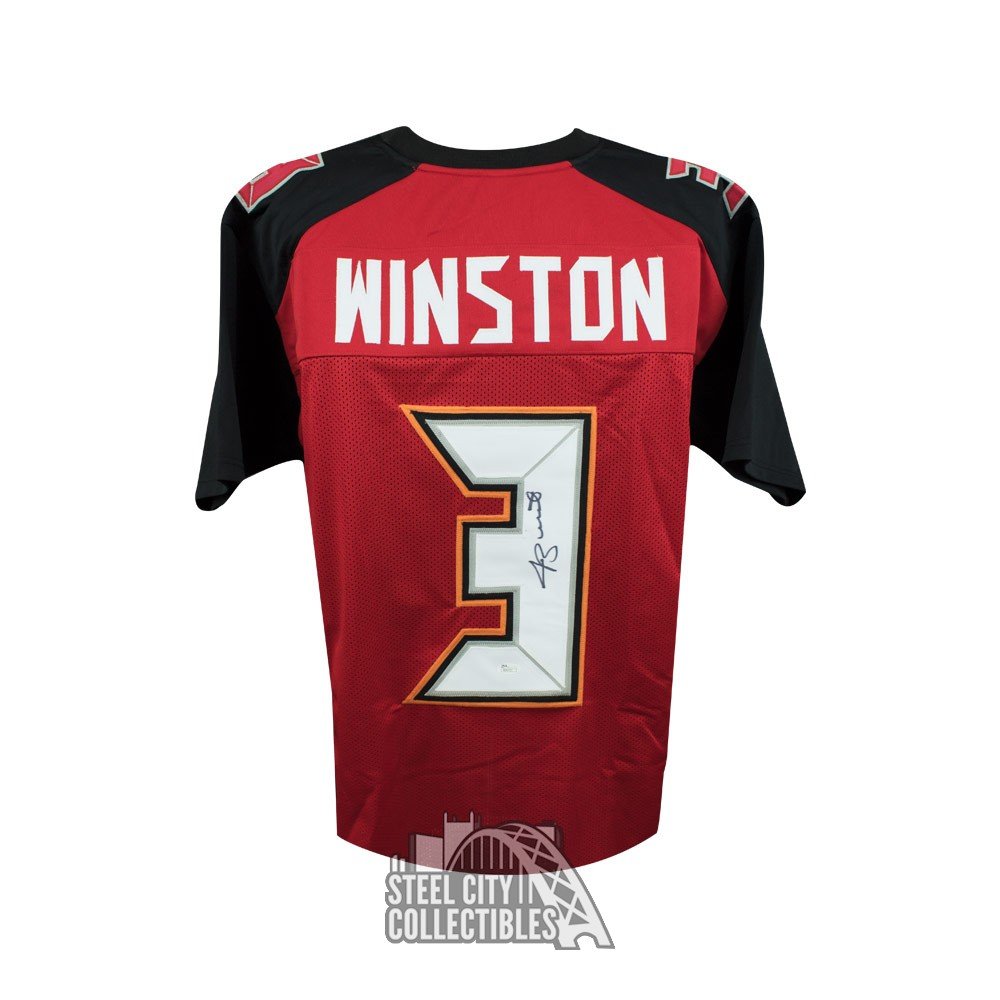 Jameis Winston Autographed Tampa Bay Custom Football Jersey JSA (B ...