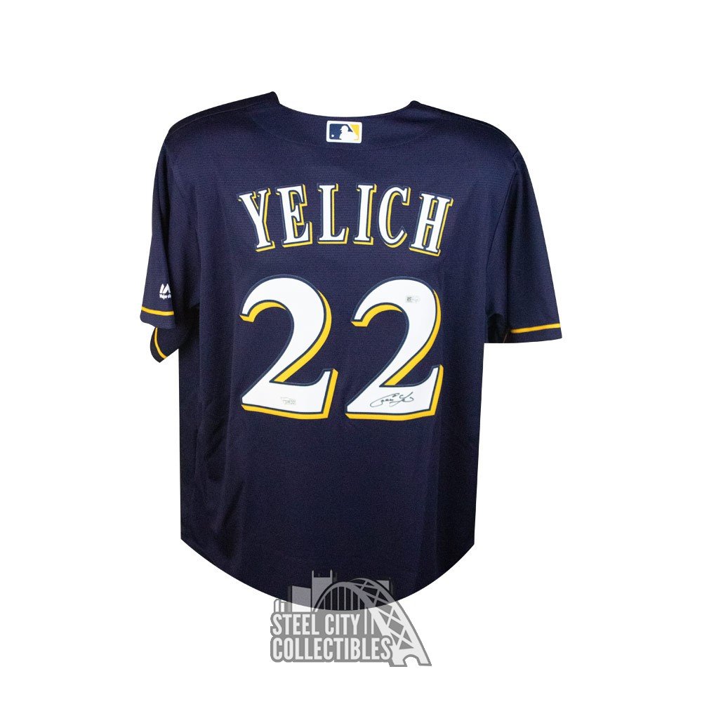 yelich autographed jersey