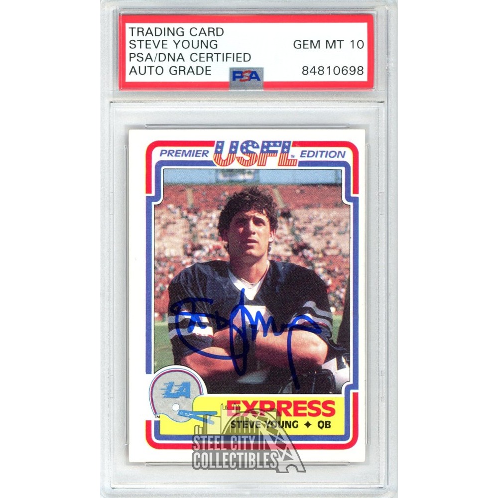 Steve Young 1984 Topps USFL Autograph Card #52 PSA/DNA 10 | Steel