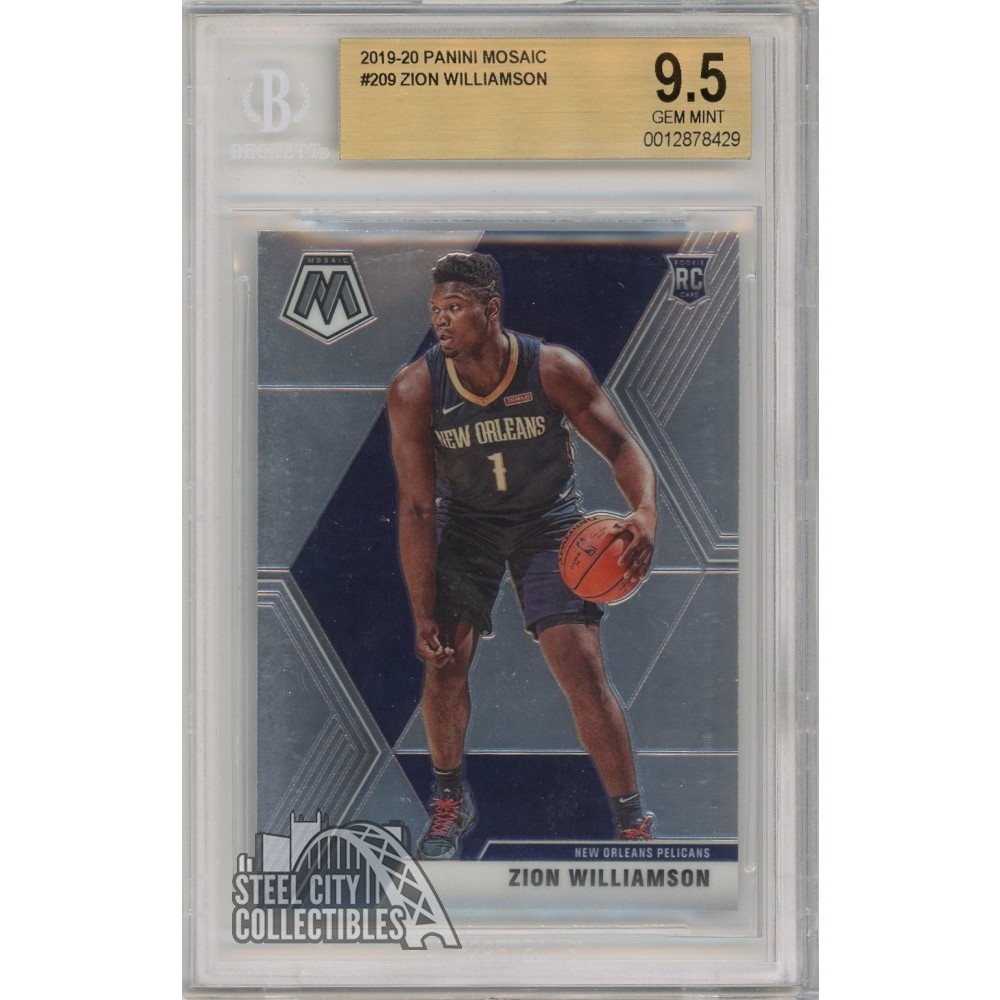 Zion Williamson 2019 20 Panini Mosaic Rookie Card 209 Bgs 95 Gem Mint Steel City Collectibles 