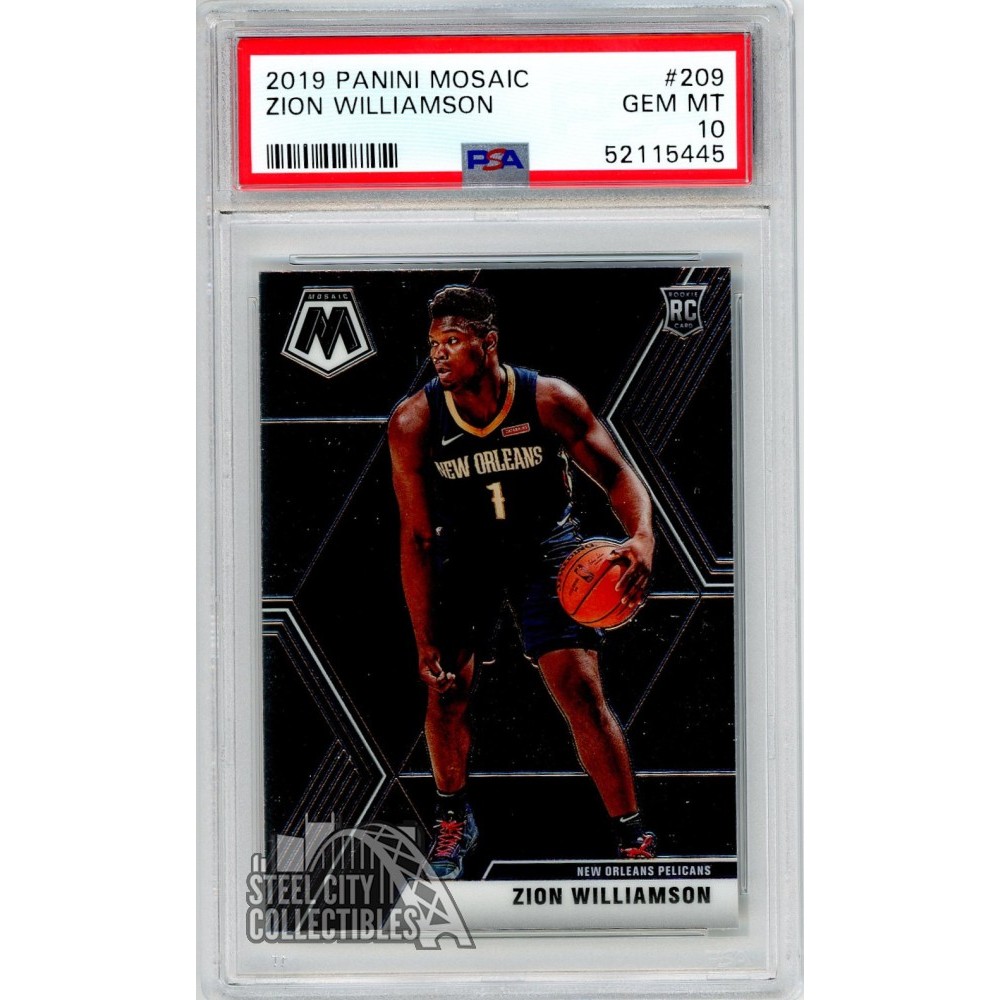 Zion Williamson 2019-20 Panini Mosaic Rookie Card #209 PSA 10