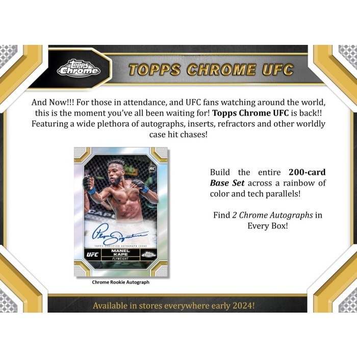 2024 Topps Chrome UFC Breakers Delight 4Box Random Weight Division