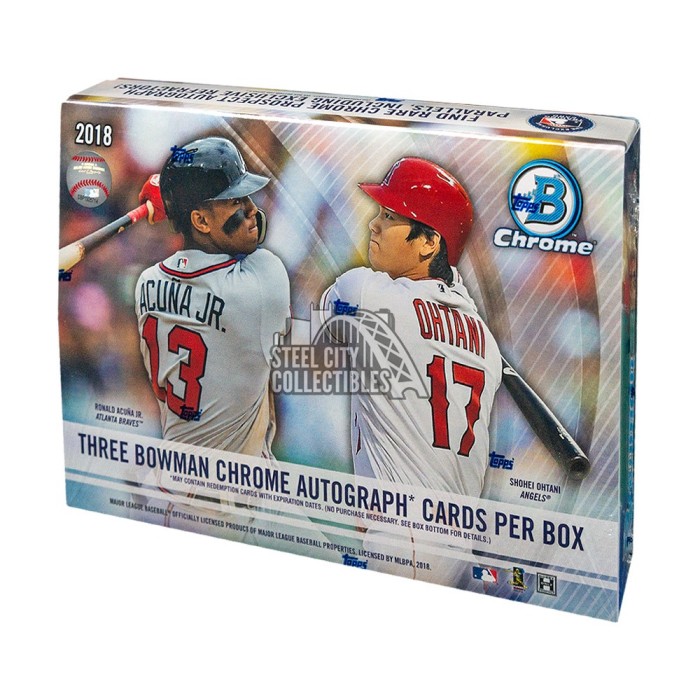 2018 Bowman Chrome Baseball HTA Choice Box Steel City Collectibles