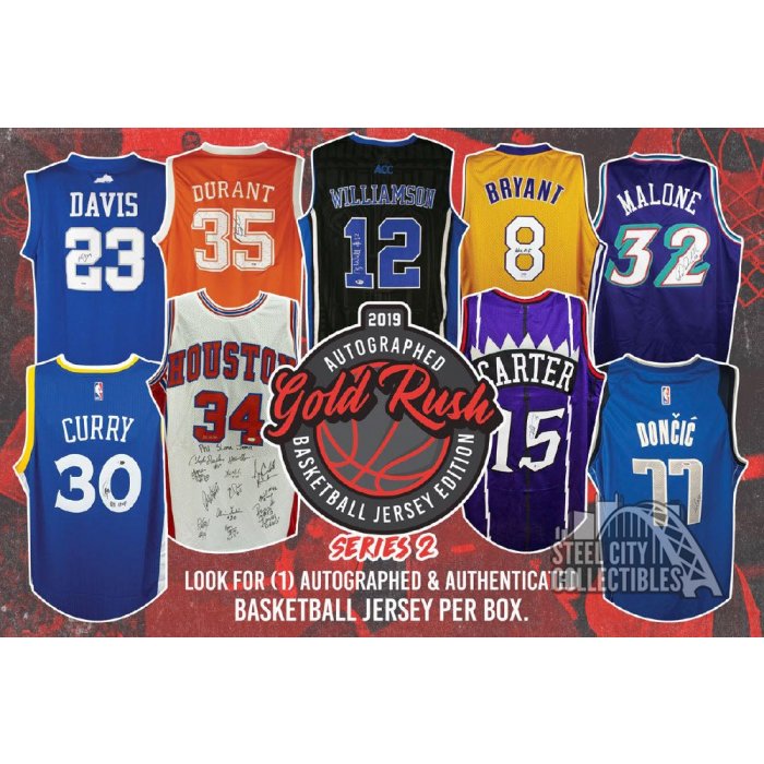 2019 Gold Rush Autographed Basketball Jersey Series 2 6-Box Case ...