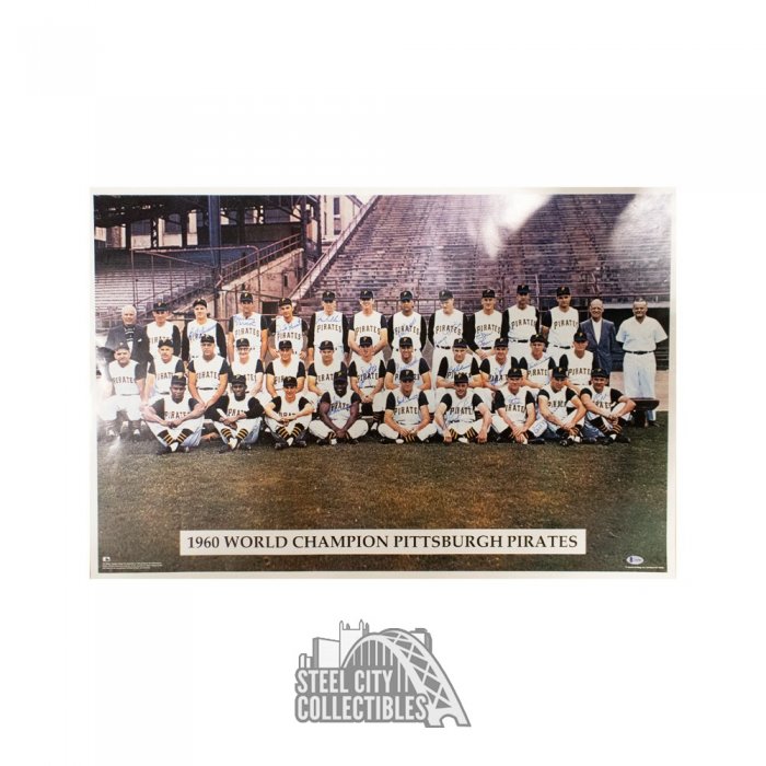 1960 World Champion Pittsburgh Pirates Autographed 24x36 Poster