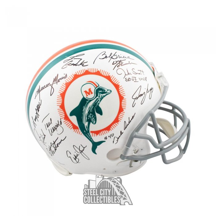 1972 Miami Dolphins Autographed Proline Full-Size Football Helmet 26 Sigs -  JSA