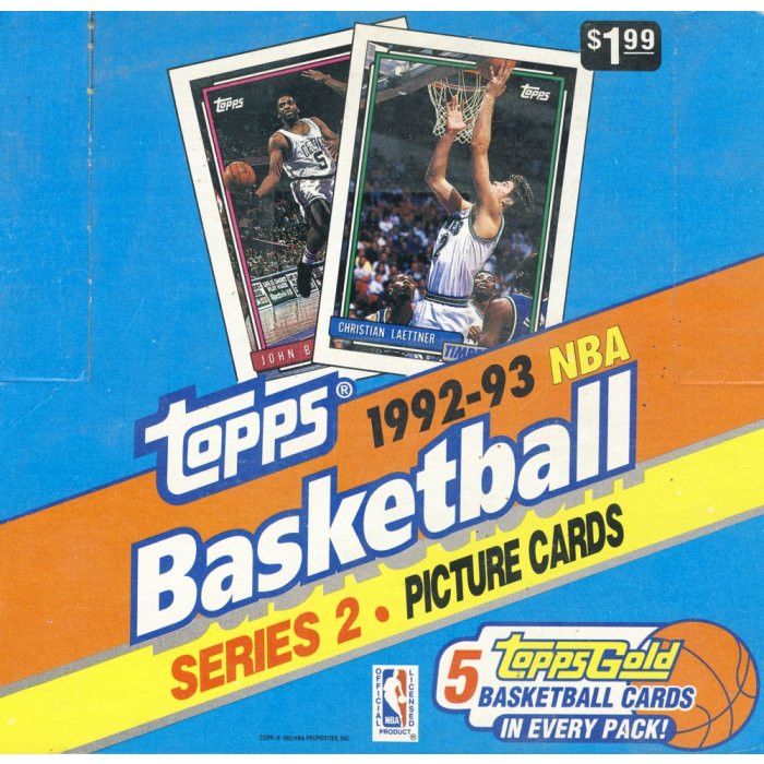 1992-93 Topps Series 2 Basketball 24ct Jumbo Cello Box | Steel City ...