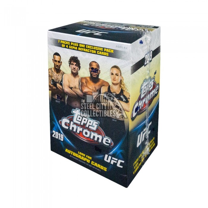 2019 Topps UFC Chrome 7pack Blaster Box Steel City Collectibles