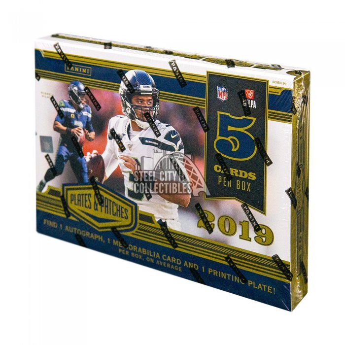 2019 Panini Plates & Patches Football Hobby Box | Steel City Collectibles