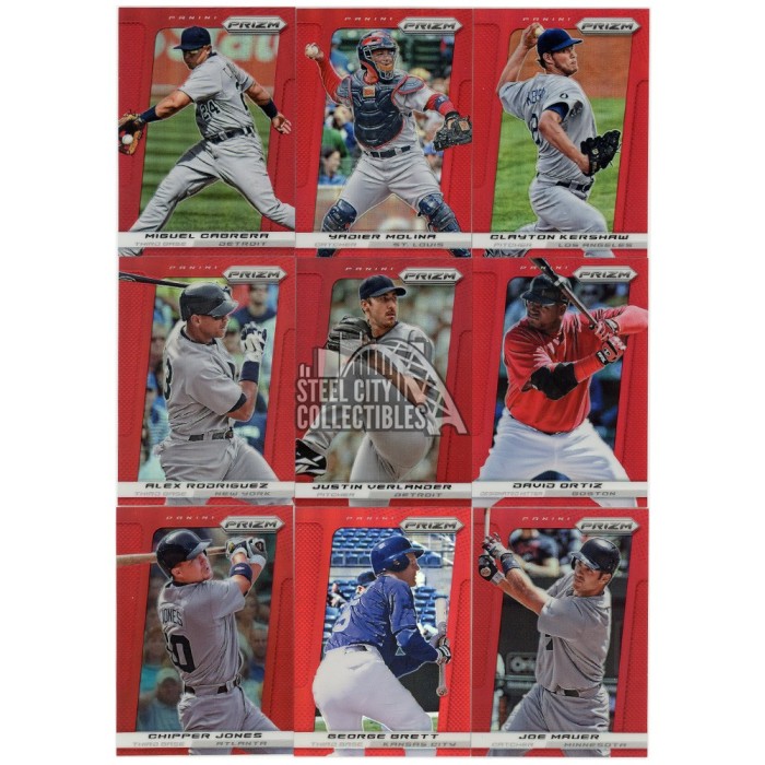 2013 Panini Prizm Baseball Red Assorted 156 Count Lot | Steel City ...