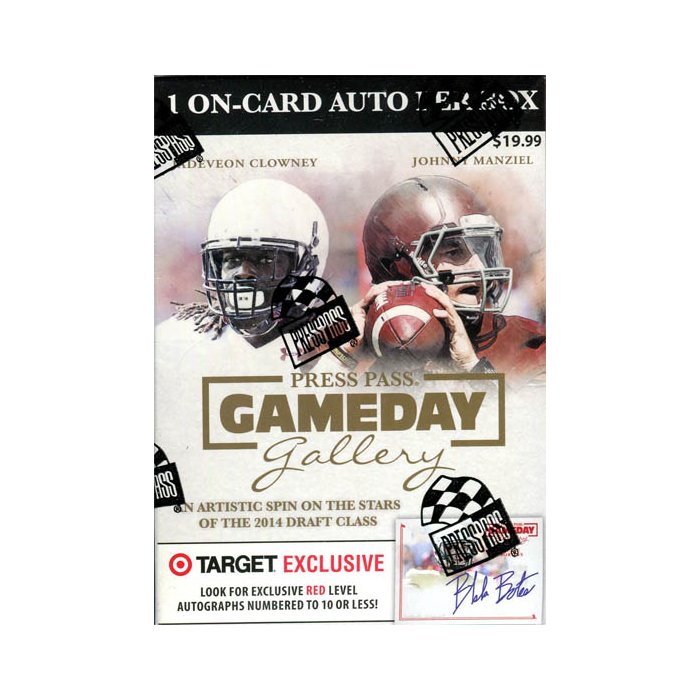 2014 Press Pass Gameday Gallery Football Blaster Box w/1 Auto Per Box