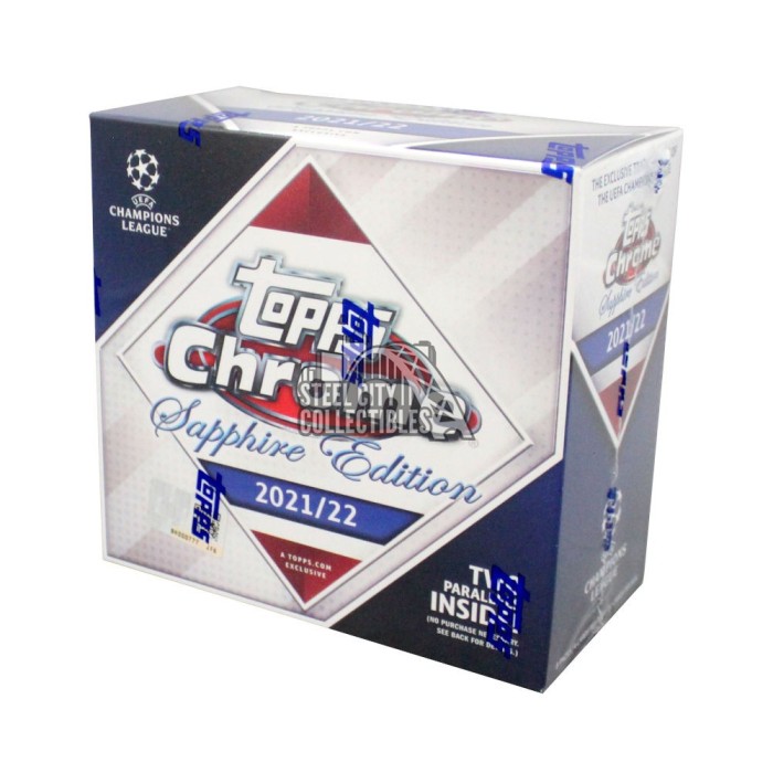 Topps Uefa Champions League Chrome Soccer Sapphire Edition Box Steel City Collectibles