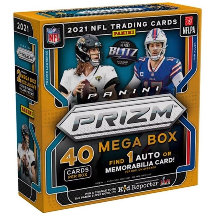 2019 Panini Prizm Football Mega Box- 40 Cards 