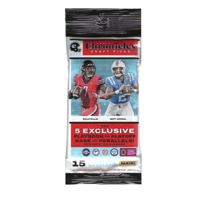 2022 Panini Chronicles Draft Picks Football Jumbo Value Pack (Playbook or  Playoff Base Parallels)