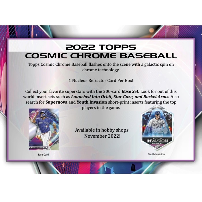 2022 Topps Cosmic Chrome Baseball Hobby 12Box Case Steel City