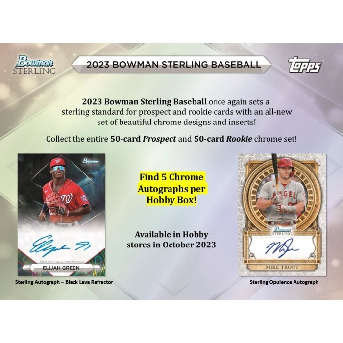 2023 Bowman Sterling Baseball Hobby Box Random Pack Group Break 4