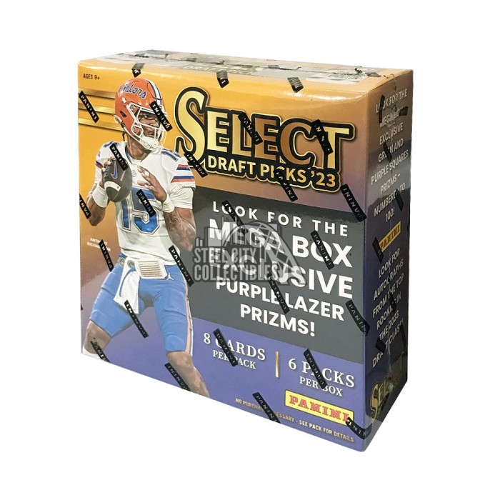 2022 Panini Select Draft Picks Football Mega Box (Purple Lazer Prizms!)