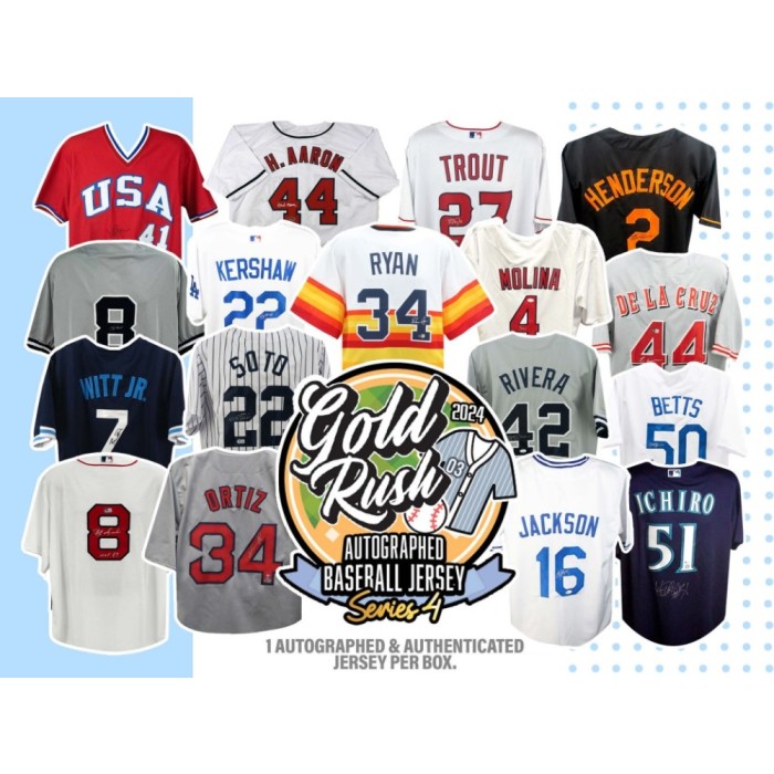 2024 Gold Rush Autographed Baseball Jerseys Series 4 Box Steel City Collectibles