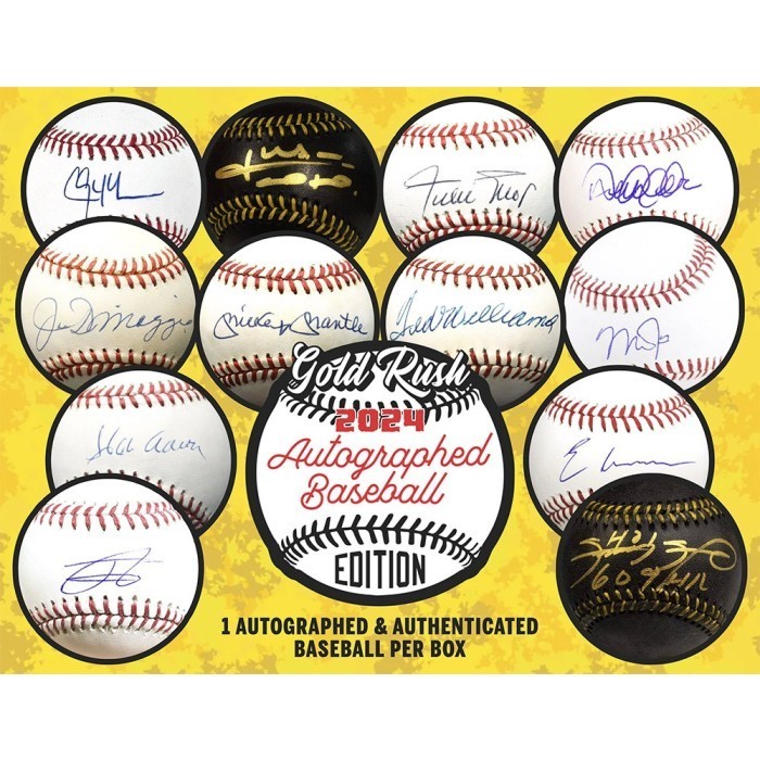 2024 Gold Rush Autographed Baseball Edition 8-Box Case Random 2-Hit ...