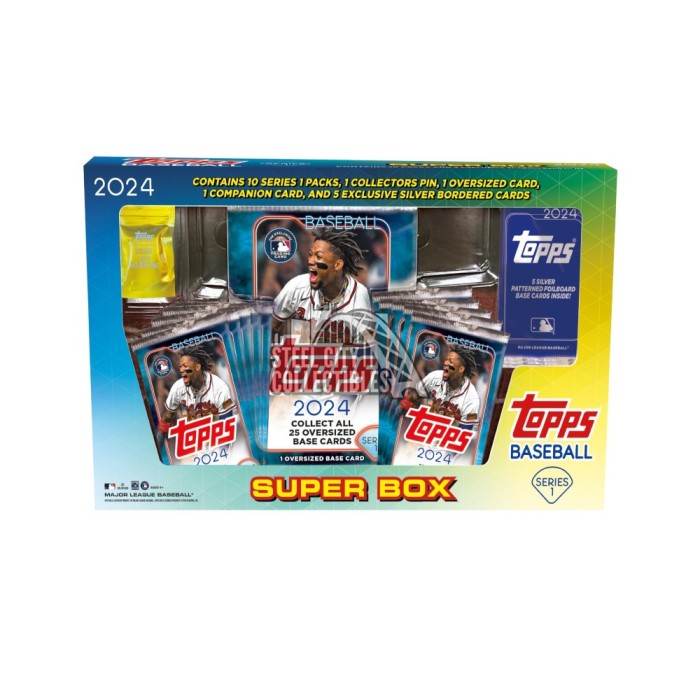 2024 Topps Series 1 Baseball Super Box Steel City Collectibles   2024 Series 1 Super Box60206 