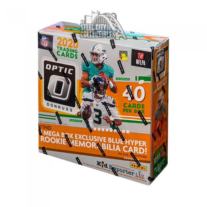 2020 Panini Donruss Optic Football Mega Box Blue Hyper Steel City