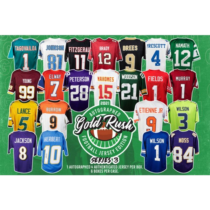 2023 Gold Rush Autographed Football Jersey Series 3 Edition Box