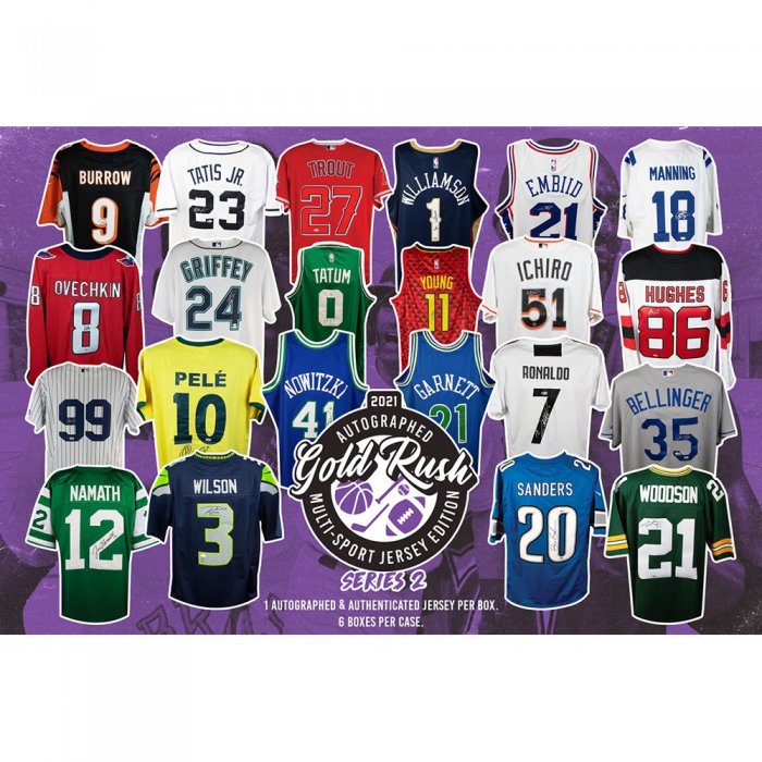 2021 Gold Rush Autographed Multi Sport Jersey Edition Series 2 Box