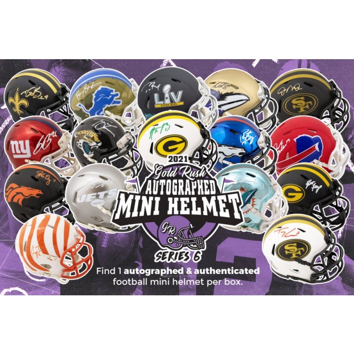 gold rush autographed mini helmet