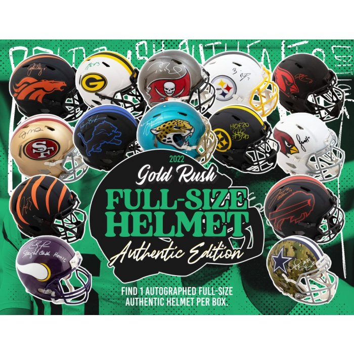 2022 Gold Rush Autographed Full Size Football Helmet Edition Series 3 Box