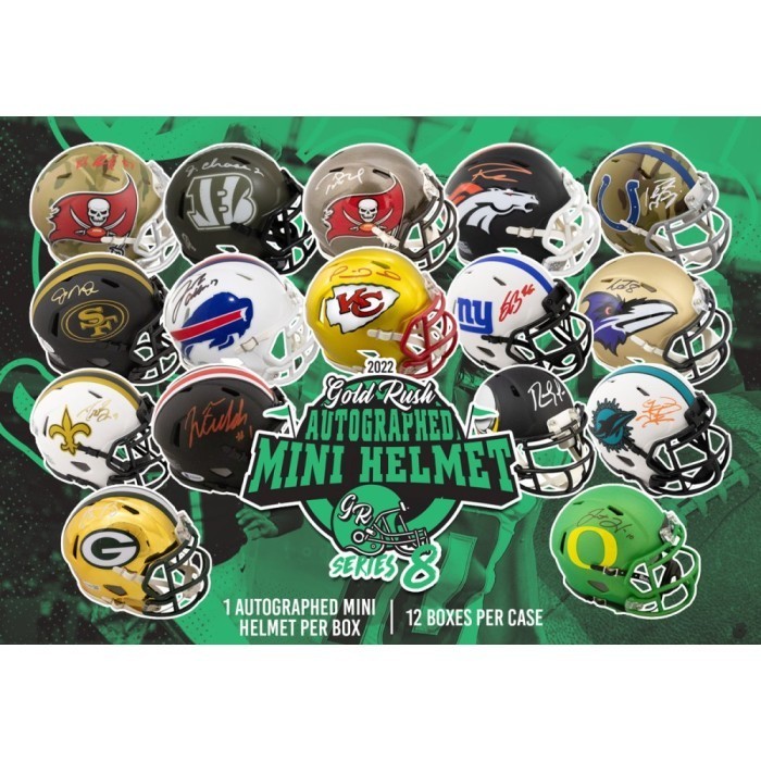 2022 Gold Rush Autographed Mini Helmet Football Edition Series 8 12-Box ...