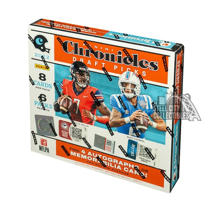 2022 Panini Chronicles Draft Picks Football Blaster 20 Box Lot