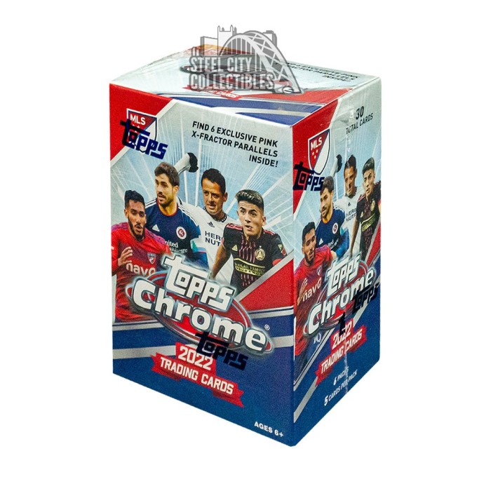 2022 Topps Chrome MLS Soccer 6Pack Blaster Box Steel City Collectibles