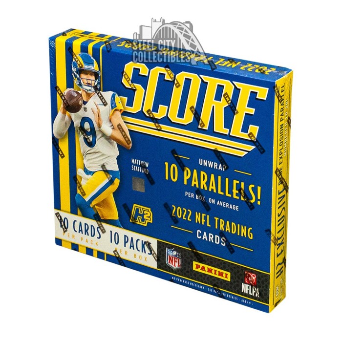 2022 Panini Score Football Hobby H2 Box Steel City Collectibles