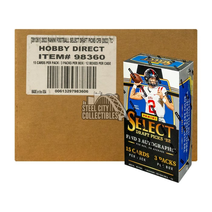 2022 Panini Select Draft Picks Football Hobby, Pack