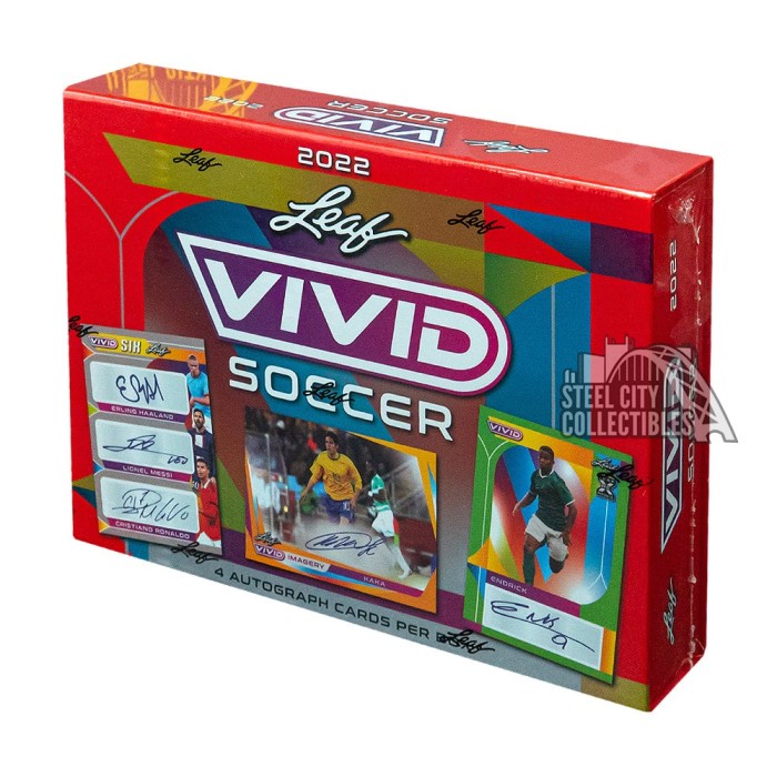 2022 Leaf Vivid Soccer Hobby Box Steel City Collectibles   22vivid Soccer Box16719 