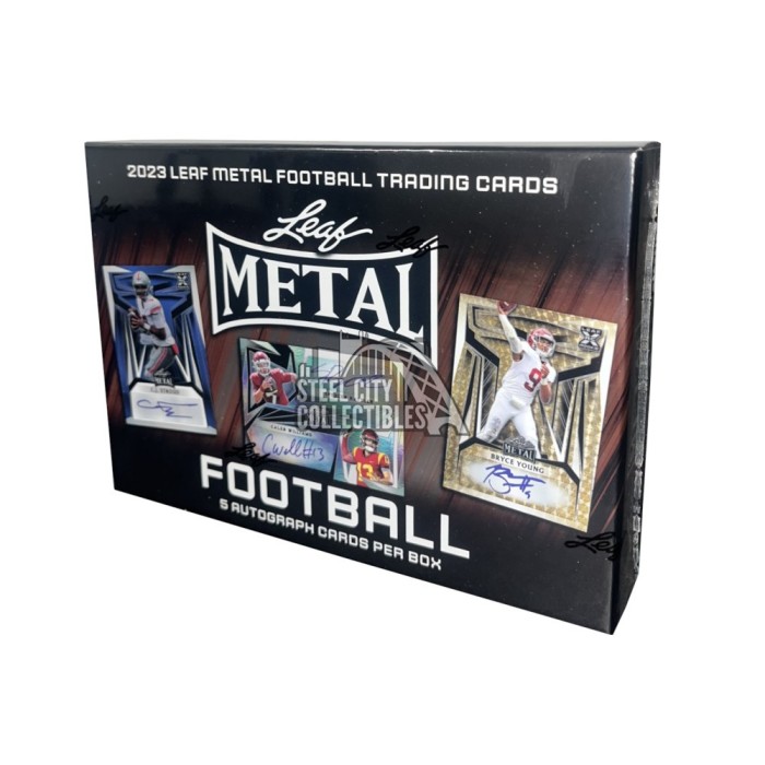 2023 Leaf Metal Football Hobby Box Steel City Collectibles