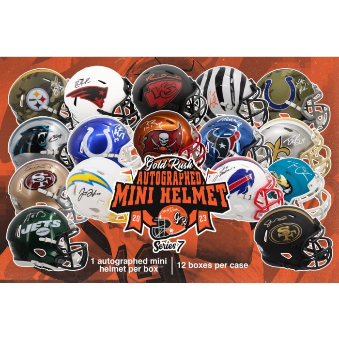 2023 Gold Rush Autographed Mini Helmet Football Edition Series 7 12-Box ...