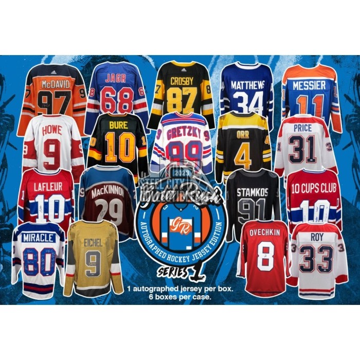 2023 Gold Rush Autographed Hockey Jersey Series 1 6-Box Case