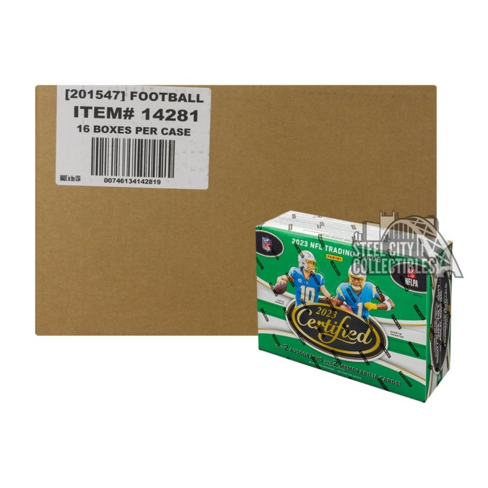 2023 Panini Certified Football Hobby 16Box Case Steel City Collectibles