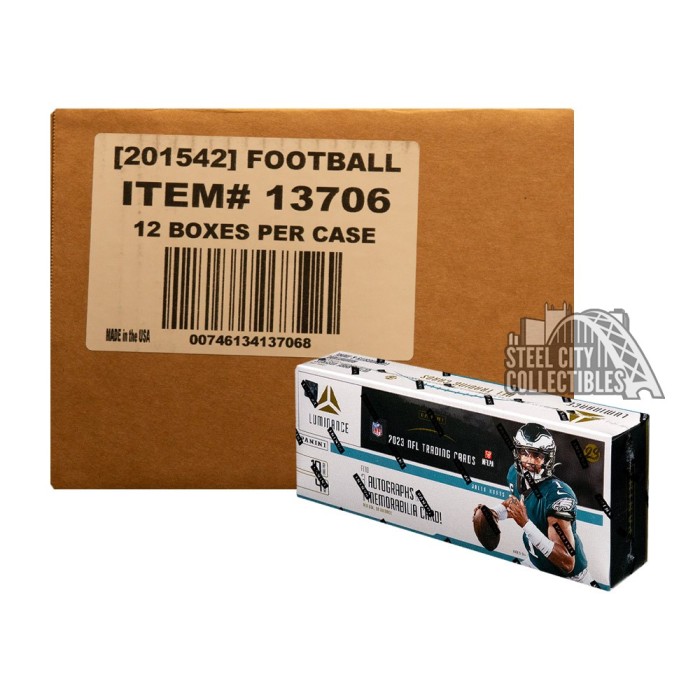 2023 Panini Luminance Football Hobby 12-Box Case | Steel City