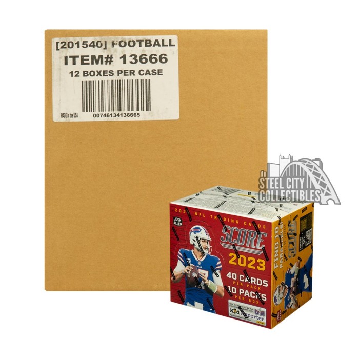 2023 Panini Score Football Hobby 12Box Case Steel City Collectibles