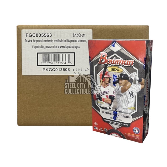 2024 Bowman Baseball Hobby Jumbo 8Box Case Steel City Collectibles