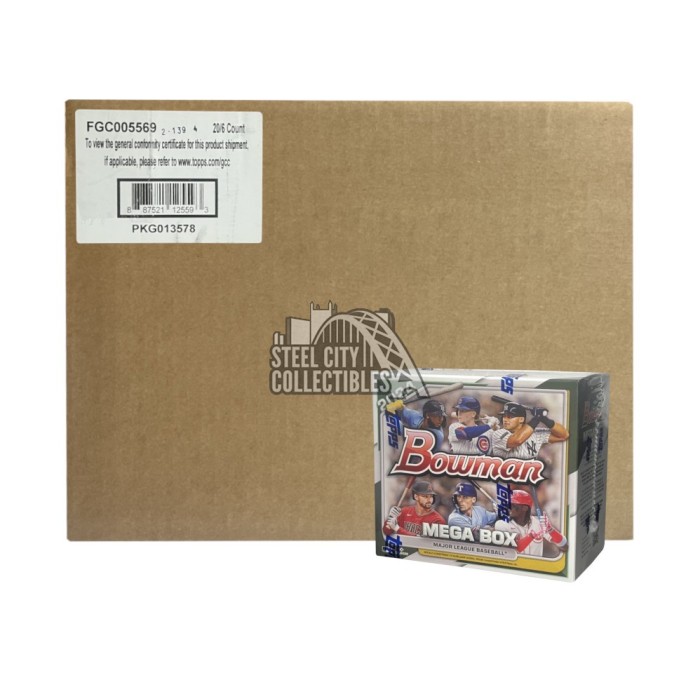 2024 Bowman Baseball Mega 20Box Case Steel City Collectibles