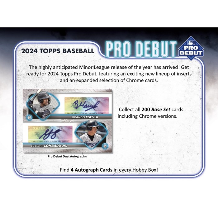 2024 Topps Pro Debut Baseball Hobby Box Steel City Collectibles